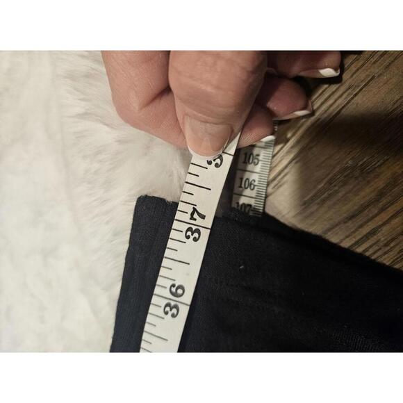 Joan Vass Stylish Striped Sweater Dress with Blue Hem #32 - Picture 6 of 6